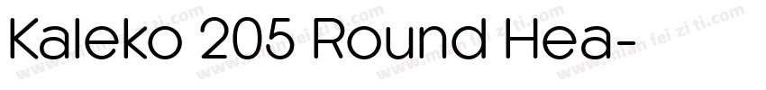 Kaleko 205 Round Hea字体转换